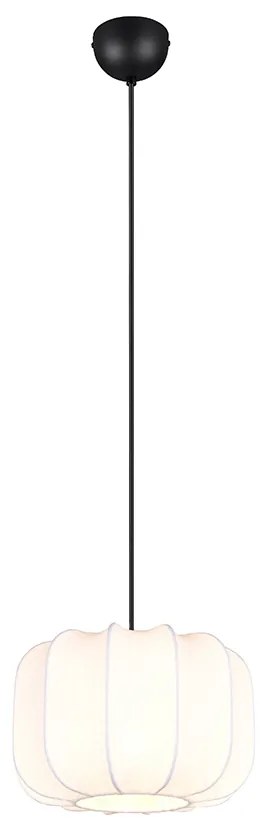 Japandi závesná lampa čierna s bielou 25 cm - Madleine