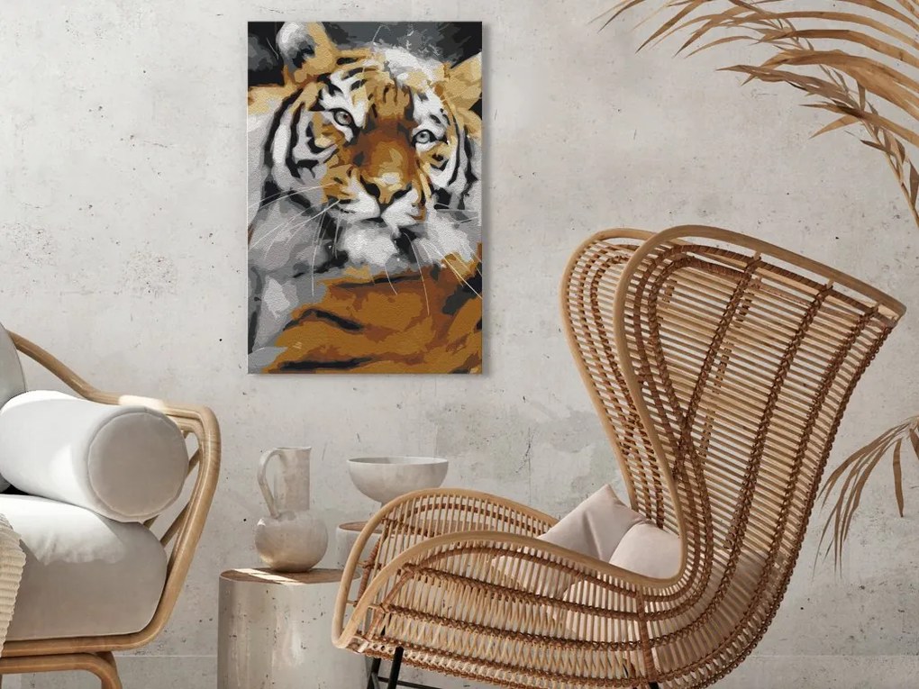 Obraz - maľovaný podľa čísel Friendly Tiger