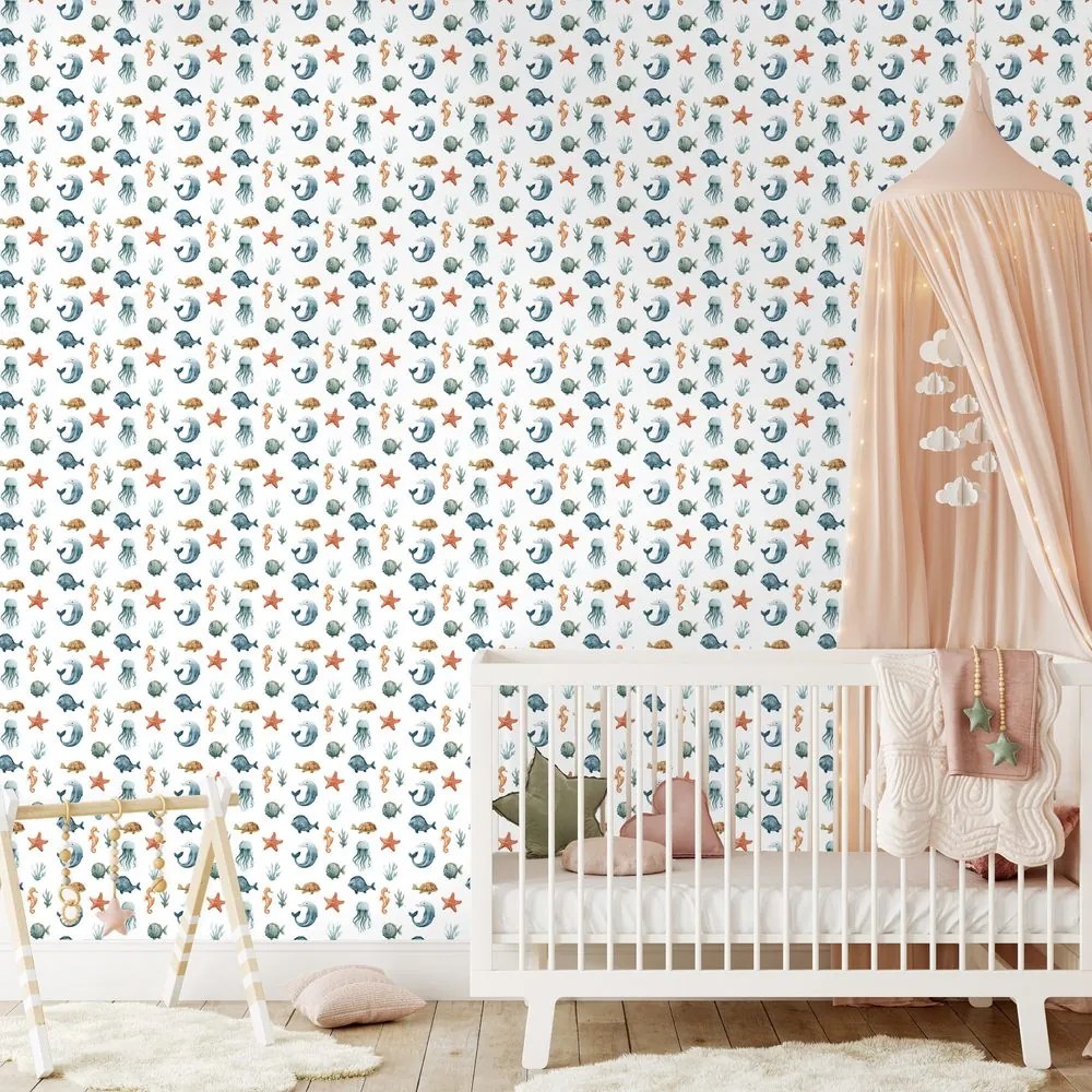 Tapeta morský svet v pastelových farbách