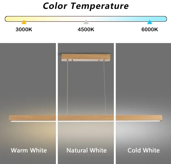 Brilagi - LED luster na lanku OAK LED/30W/230V 3000/4500/6000K dub
