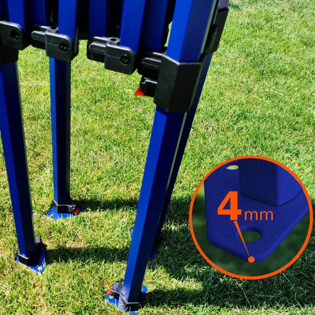 BRIMO Rýchlorozkladací stánok 2x3 m (3 steny): Oceľová pevnosť pre trhovníkov - s 3 stenami - Béžová 21