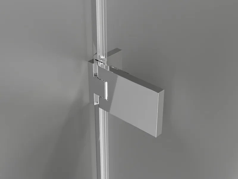 Mexen Lunar-F Duo, skladací sprchový kút 95 x 80 cm, 6mm číre sklo, chrómový profil, 836-095L-080P-01-00