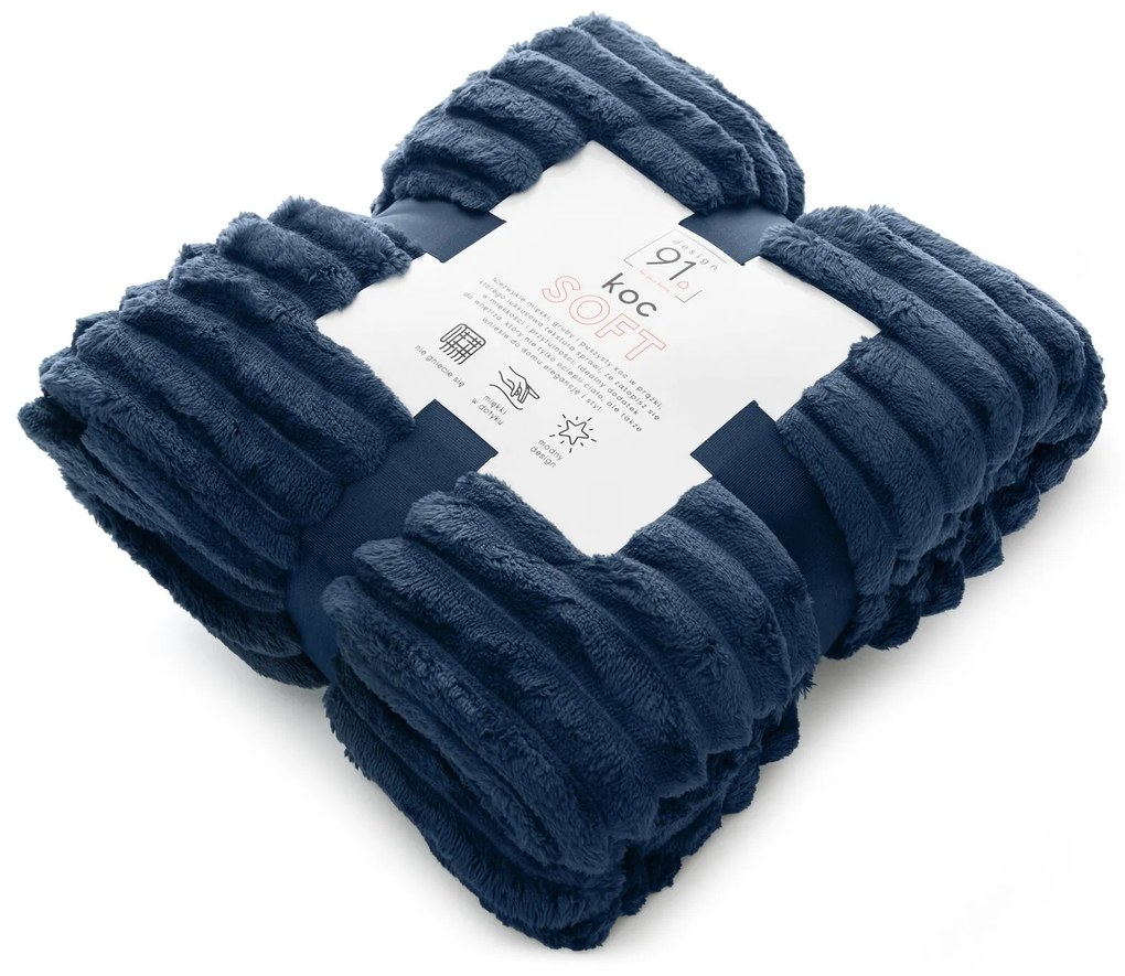 DEKA Z MIKROFLANELU SOFT 170X210 CM TMAVOMODRÁ