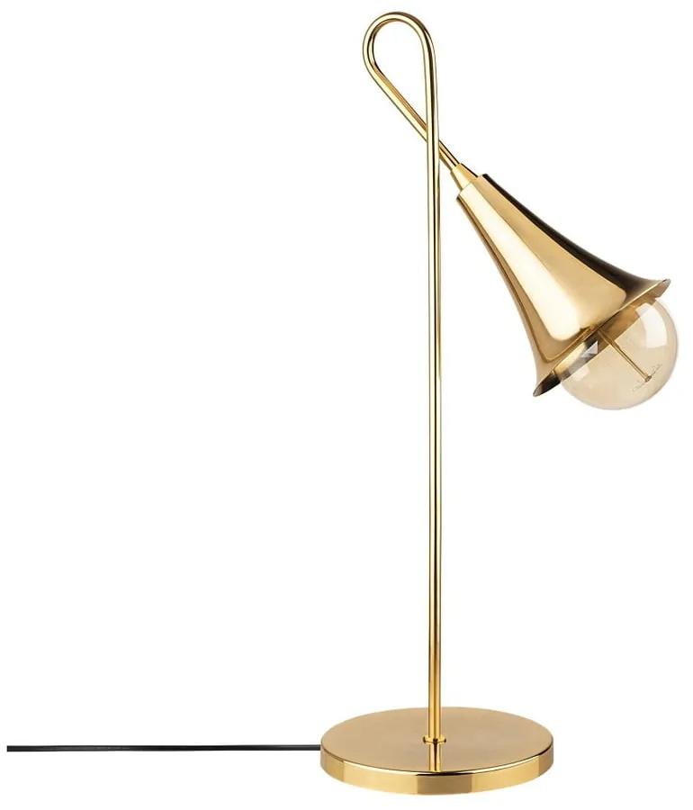 Kovová stolová lampa v zlatej farbe Opviq lights Elisa