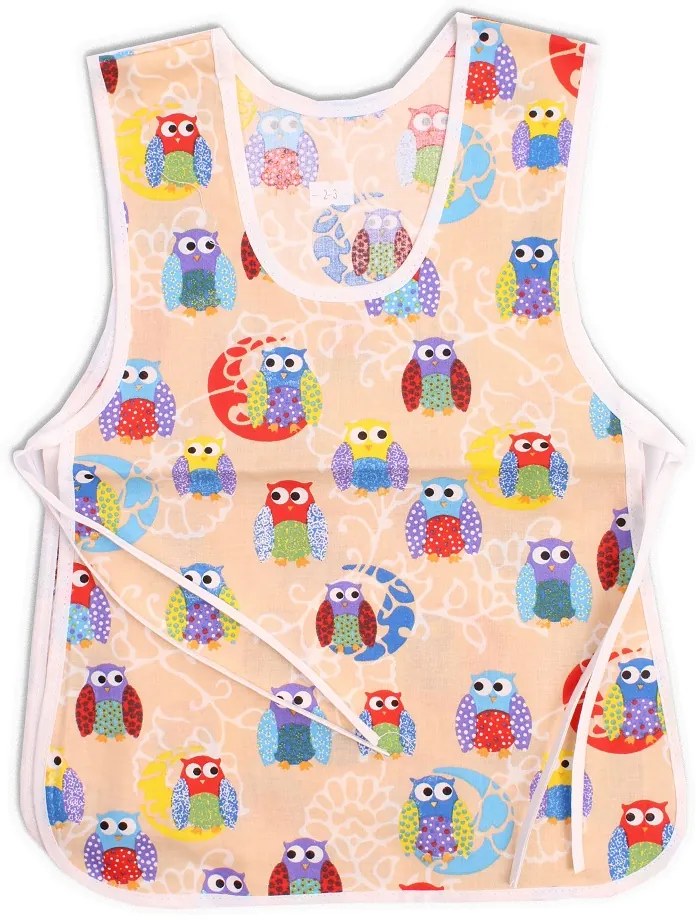 Detská zástera s bočným viazaním bavlnená Veľkosť: 4 - 5 rokov