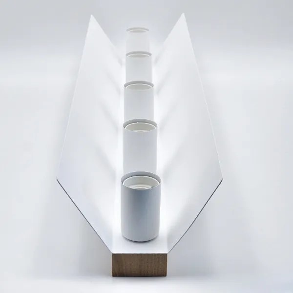 Stropné svietidlo ESME 5xE27/15W/230V biela/dub