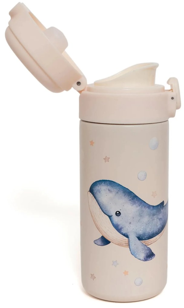 PETIT MONKEY Detská termo fľaša Whale 350 ml