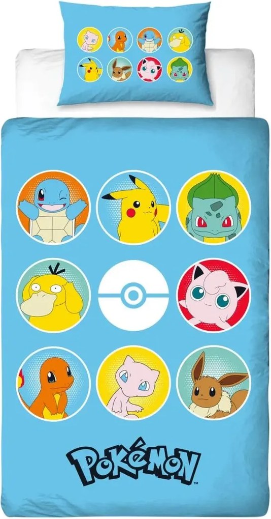 Detské obliečky POKÉMON TEAM farebné Rozmer obliečky: 70 x 80 cm | 140 x 200 cm