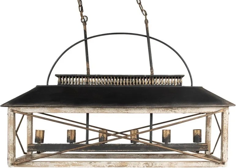 Béžové antik stropné svetlo v Industrial štýle Bocco - 99*30*70 cm