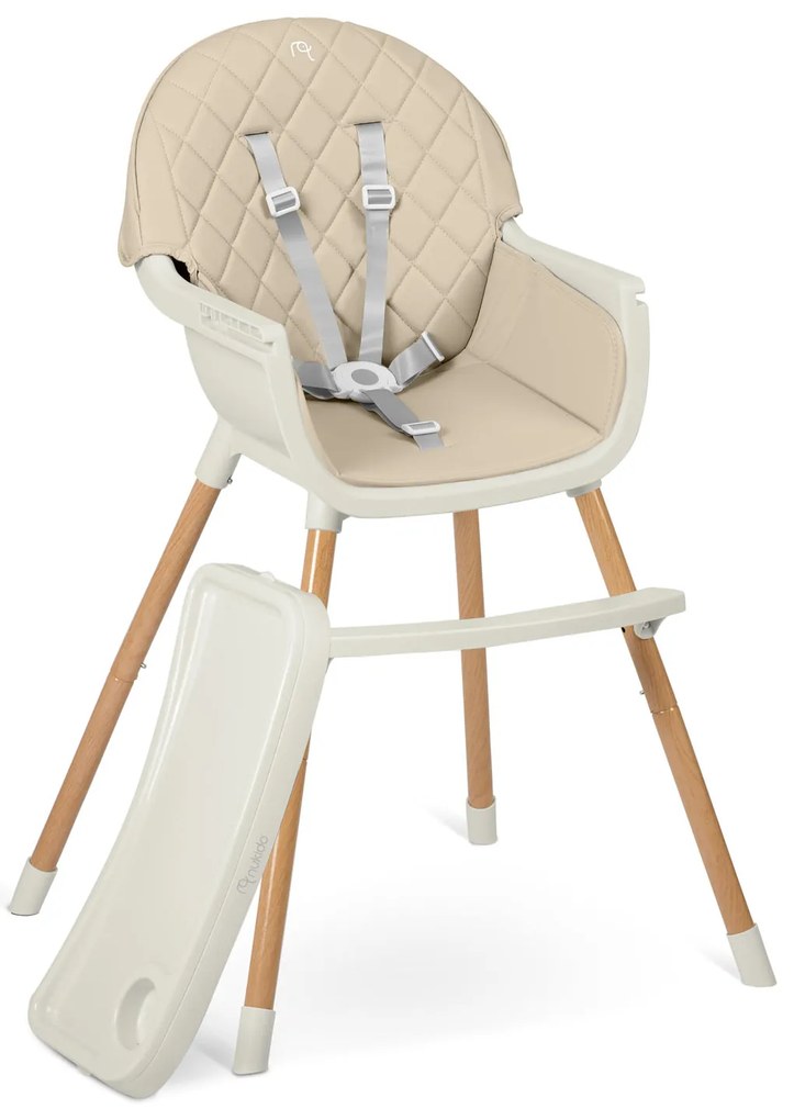 Stolička na kŕmenie Nukido Lilo, béžová 700703