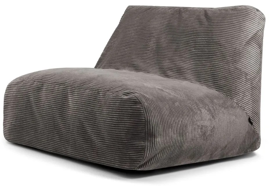 Tmavosivý menčestrový sedací vak Sofa Tube – SLOWDOWN