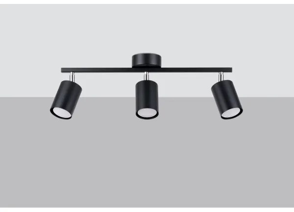 Sollux SL.1128 - Bodové svietidlo LEMMI 3xGU10/40W/230V čierna