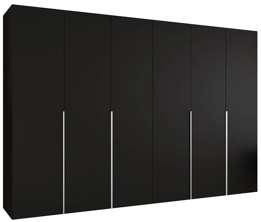 Skriňa Alicante I 300 čierna/strieborný