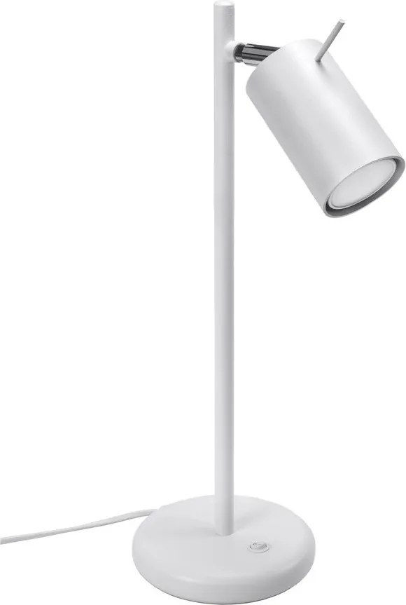 Biela kovová stolová lampa (výška 43 cm) Etna – Sollux