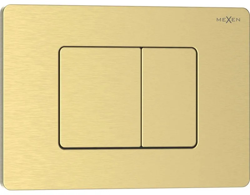 Mexen Tex 05, splachovacie tlačidlo z nehrdzavejúcej ocele, brúsené zlato, 6105-11