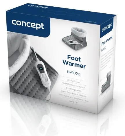 Concept BV1020 - Elektrická vyhrievaná topánka 100W/230V 30x30 cm sivá/biela