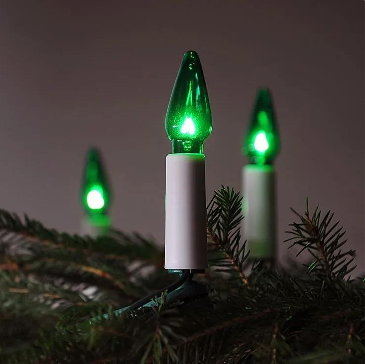 EXIHAND Vianočná svetelná reťaz FELICIA SV-16, 16 žiaroviek, zelené svetlo, 10,5m