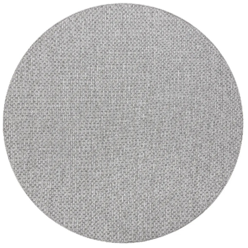 Dywany Łuszczów Kusový koberec Timo 6272 Light grey kruh - na von aj na doma - 120x120 (priemer) kruh cm