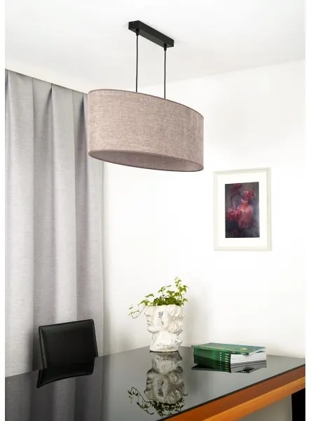 Duolla - Luster na lanku OVAL 2xE27/15W/230V hnedá