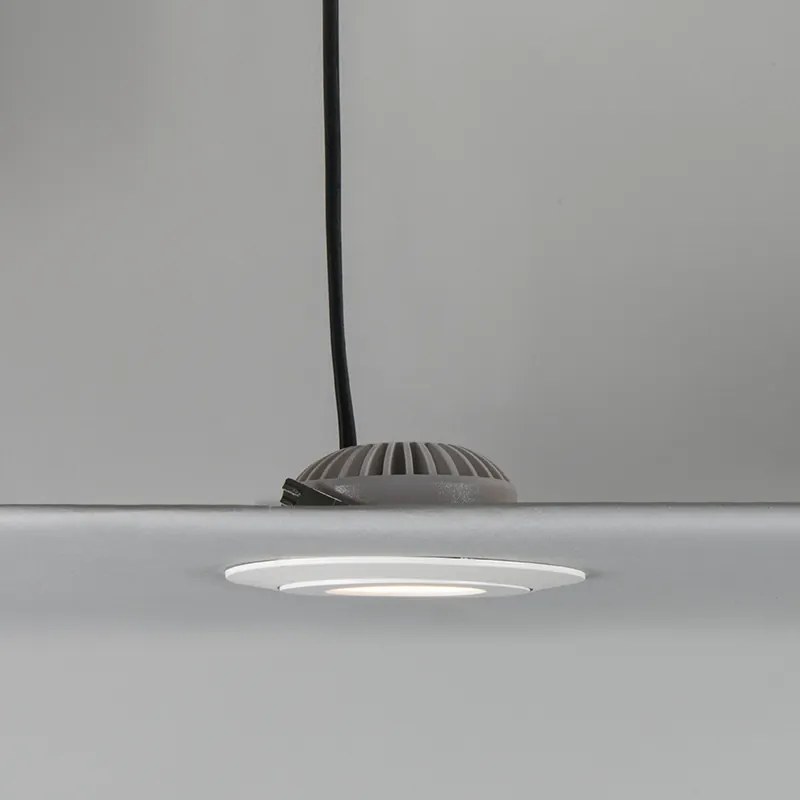 Sada 3 vstavaných reflektorov bielych vrátane LED IP44 - Relax LED