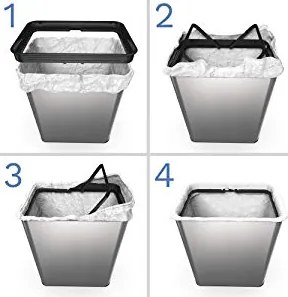 Bezdoteku Odpadkový kôš bezdotykový nerezový 2WINGS hranatý senzorový 49 L