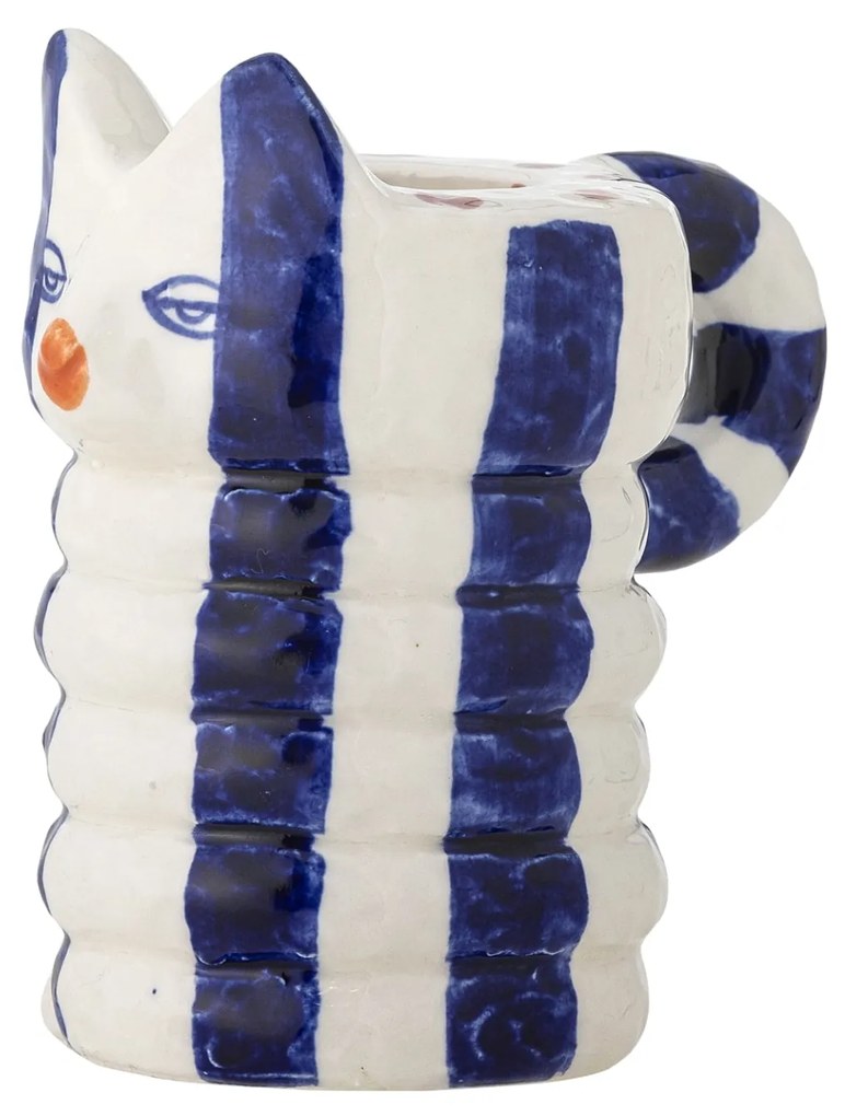 Bloomingville Keramický svietnik Caty Blue – sada 2 ks