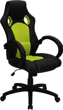 Kancelárske kreslo Leon, čierne/zelené%