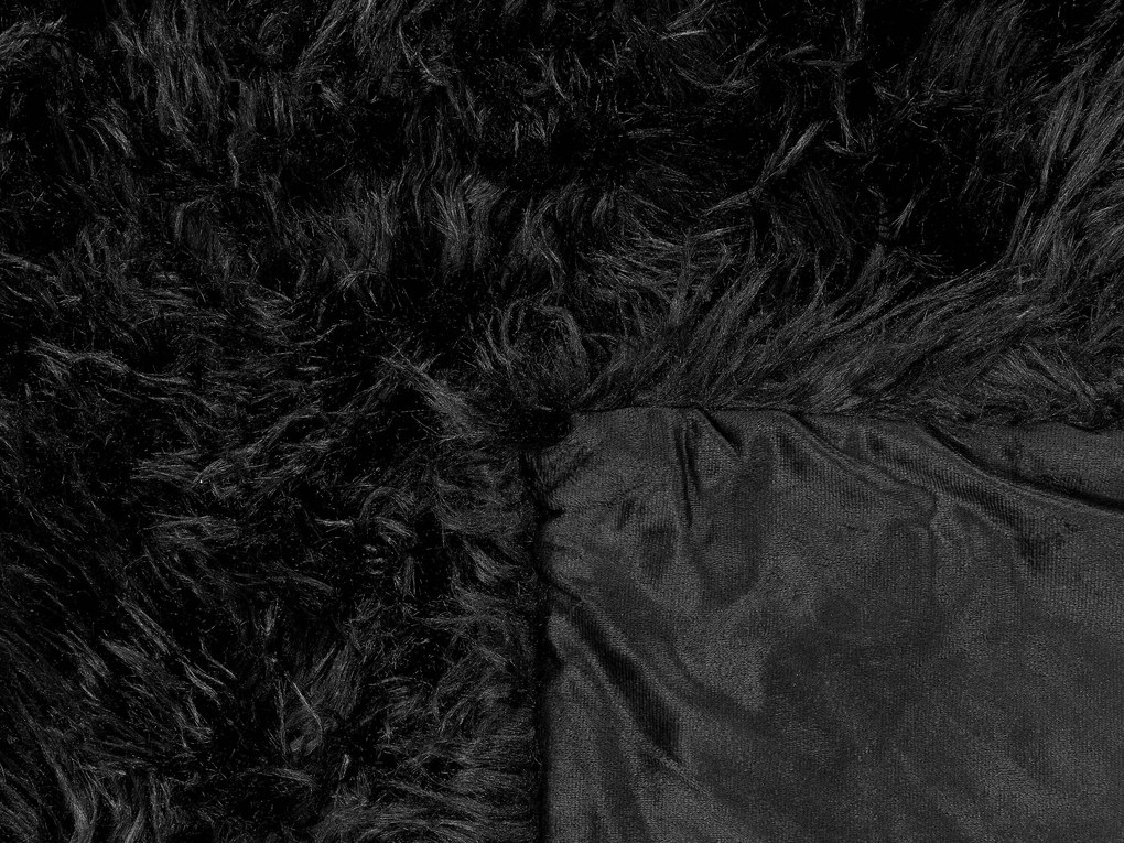 Prikrývka na posteľ 150 x 200 cm čierna DELICE Beliani