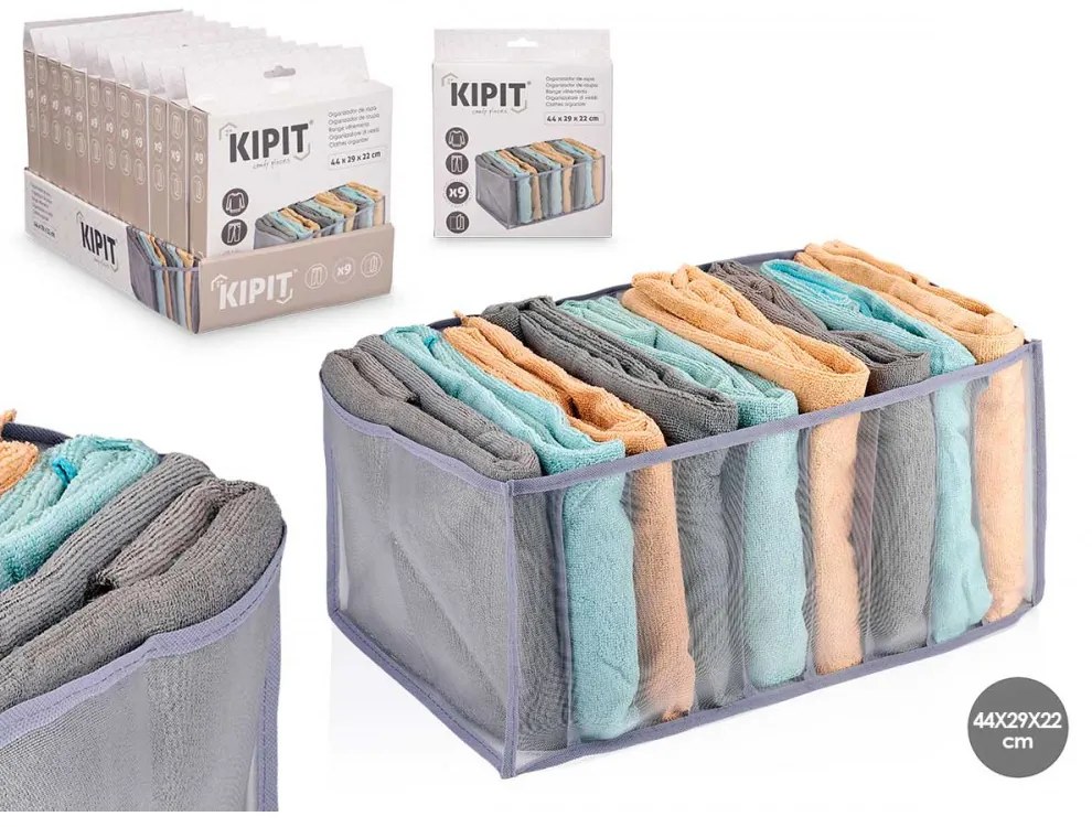 Arte Regal 2. akosť - Organizér do šatne, 9 priehradiek, inšpirované Máriou Kondo 29x44x22