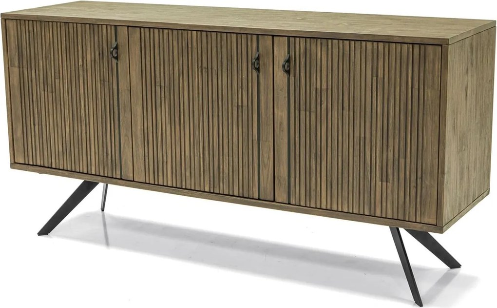 Komoda Massa 160 cm z masívu hnedá/grafit