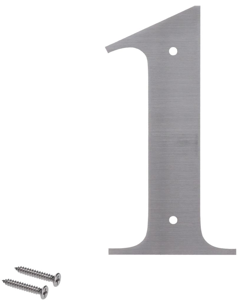 Kovian-Prod Číslo domové 1, (127x1.5mm), s dierami, brúsená nerez K320 / AISI 304