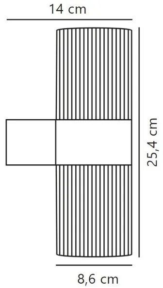 Nordlux - Vonkajšie nástenné svietidlo KYKLOP 2xGU10/25W/230V IP54 čierna
