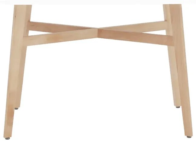 Jedálenský stôl, biela/prírodná, 120x80 cm, CYRUS 2 NEW