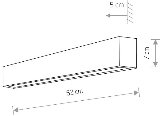 Nástenné svietidlo Nowodvorski 7596 STRAIGHT WALL LED S čierna