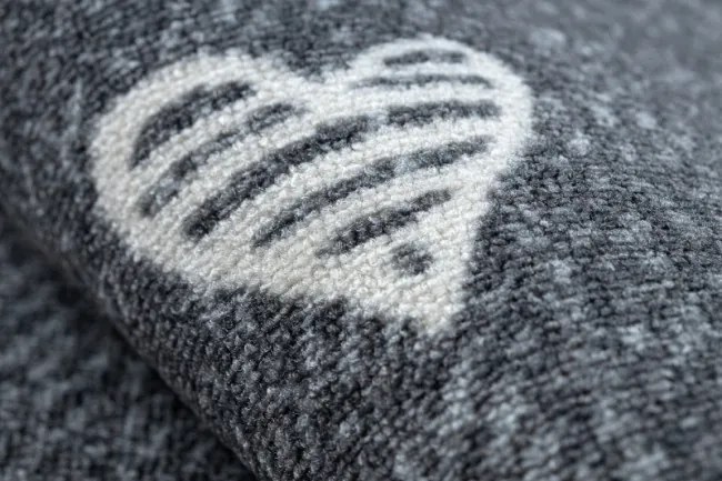 Koberec HEARTS Jeans - sivý