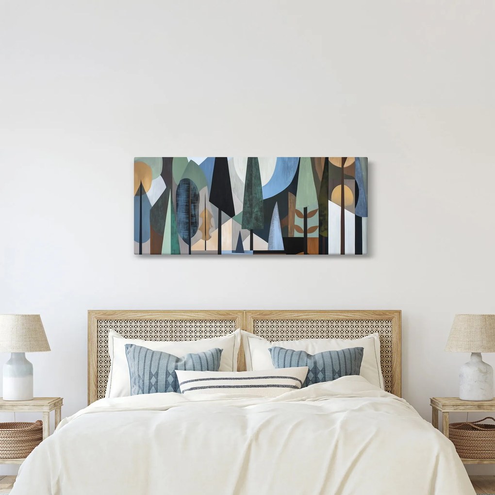 Obraz - Prírodná geometrická abstrakcia II. (120x50 cm)