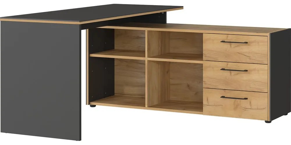 Rohový pracovný stôl 145x147 cm Podium – Germania