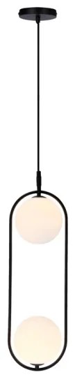 Luster na lanku CORDEL 2xG9/28W/230V čierna