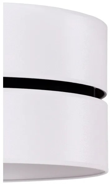 Duolla - Luster na lanku DUO 1xE27/15W/230V pr. 40 cm biela/čierna