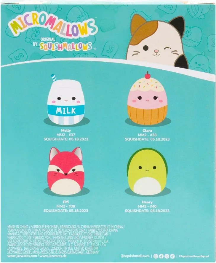 Plyšové hračky v súprave 4 ks Micromallows 4Pack – SQUISHMALLOWS