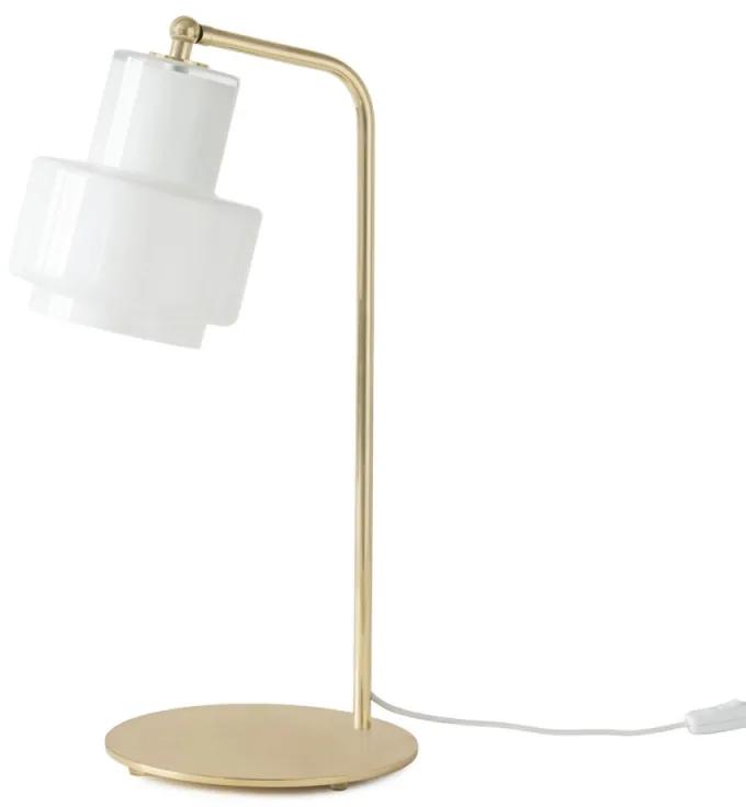 Stolná lampa Multi, biela / mosadz