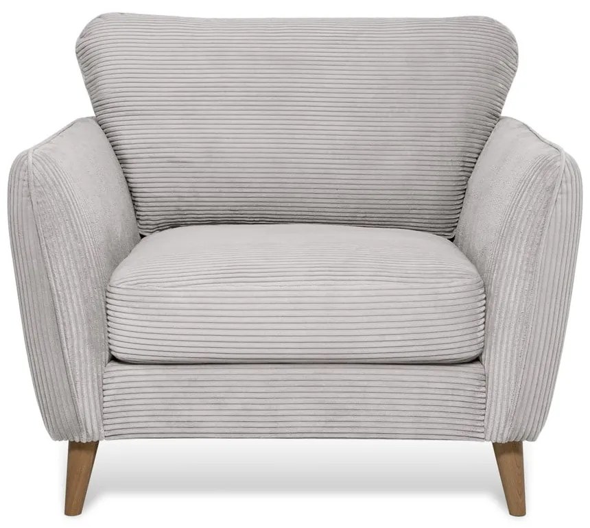 Svetlosivé menčestrové kreslo Paris – Scandic