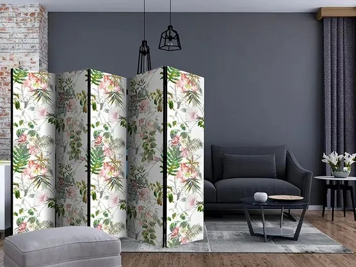 Paraván - Beautiful Garden II [Room Dividers] Veľkosť: 225x172, Verzia: Akustický