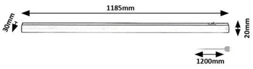 Rabalux 78006 - LED Podlinkové svietidlo GREG LED/18W/230V 4000K 118 cm