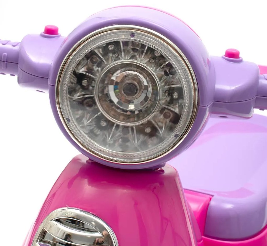 Detské odrážadlo motorka so zvukom Baby Mix Scooter ružové