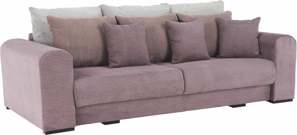 Extra priestranná pohovka, fialová/staroružová/béžová, GILEN BIG SOFA