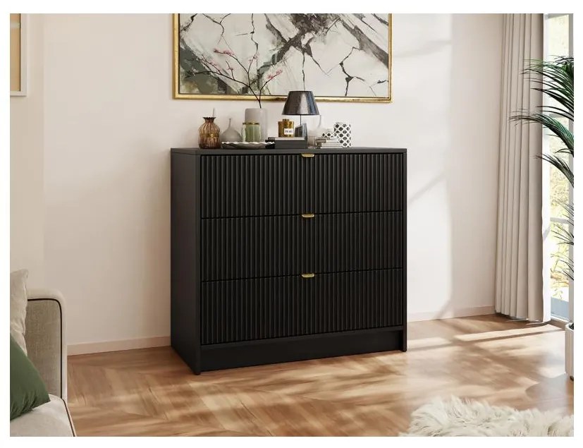 Komoda TIRENO 75x80 cm čierna