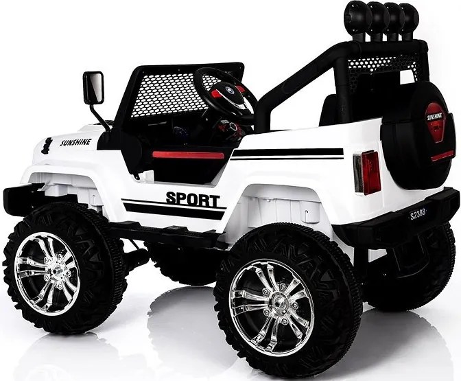 LEAN CARS Elektrické autíčko Jeep S2388 biele 4x45W