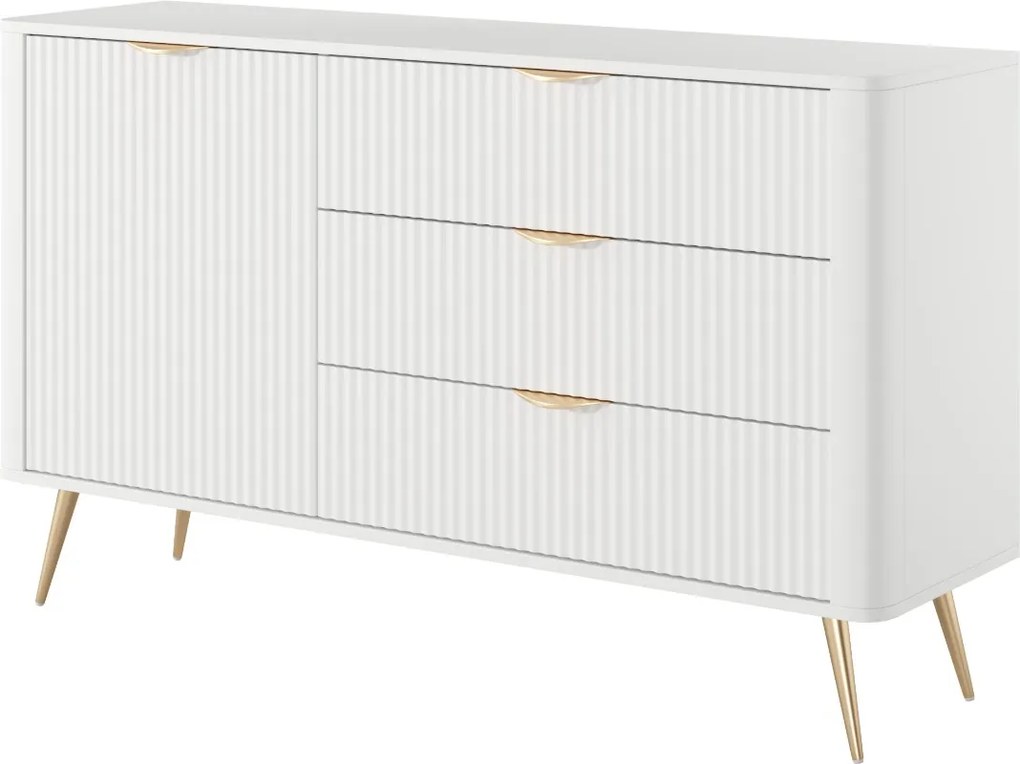KOMODA TREVISO D3S BIELA 138 cm