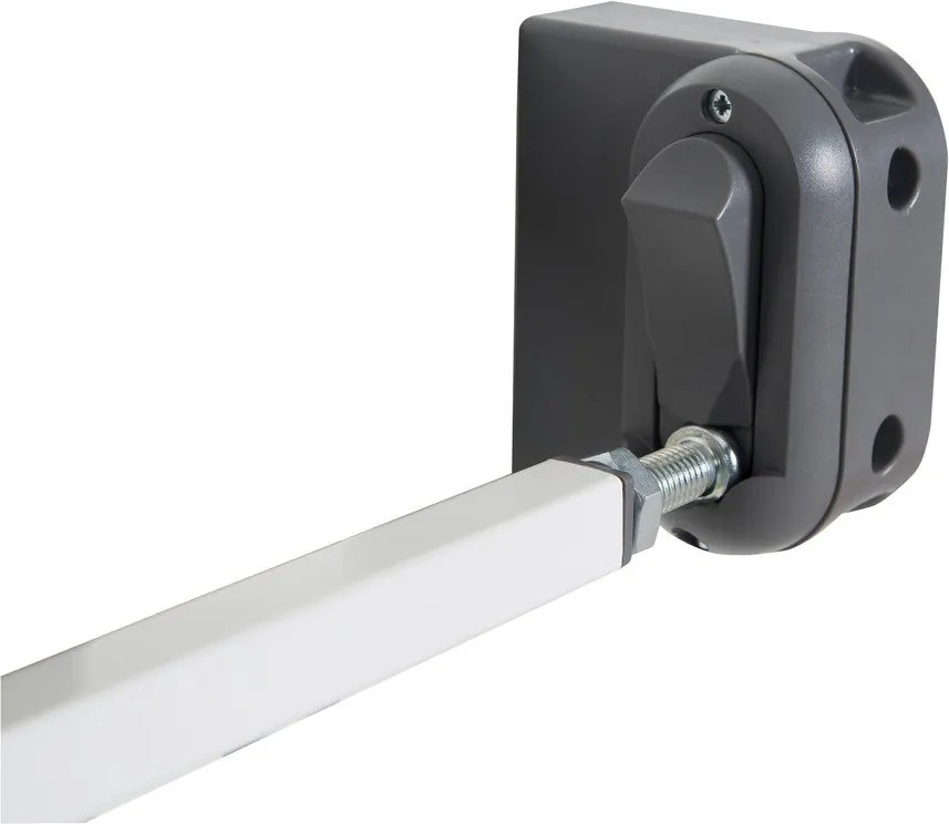 Biela kovová zábrana do dverí – Roba